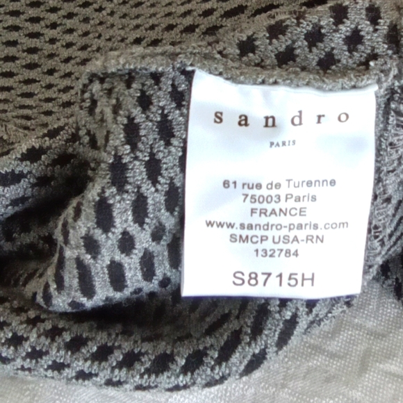 Sandro Textured Grey Peplum Top - Picture 4 of 11